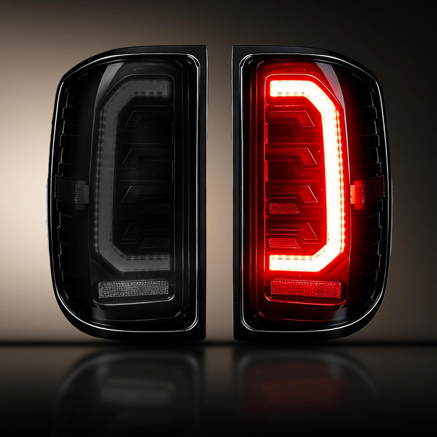 2014-2018 Chevy Silverado 1500/2500HD/3500HD / 2016-2018 GMC Sierra 3500HD Sequential LED Tail Lights | Start-Up Animation & Dynamic Turn Signal