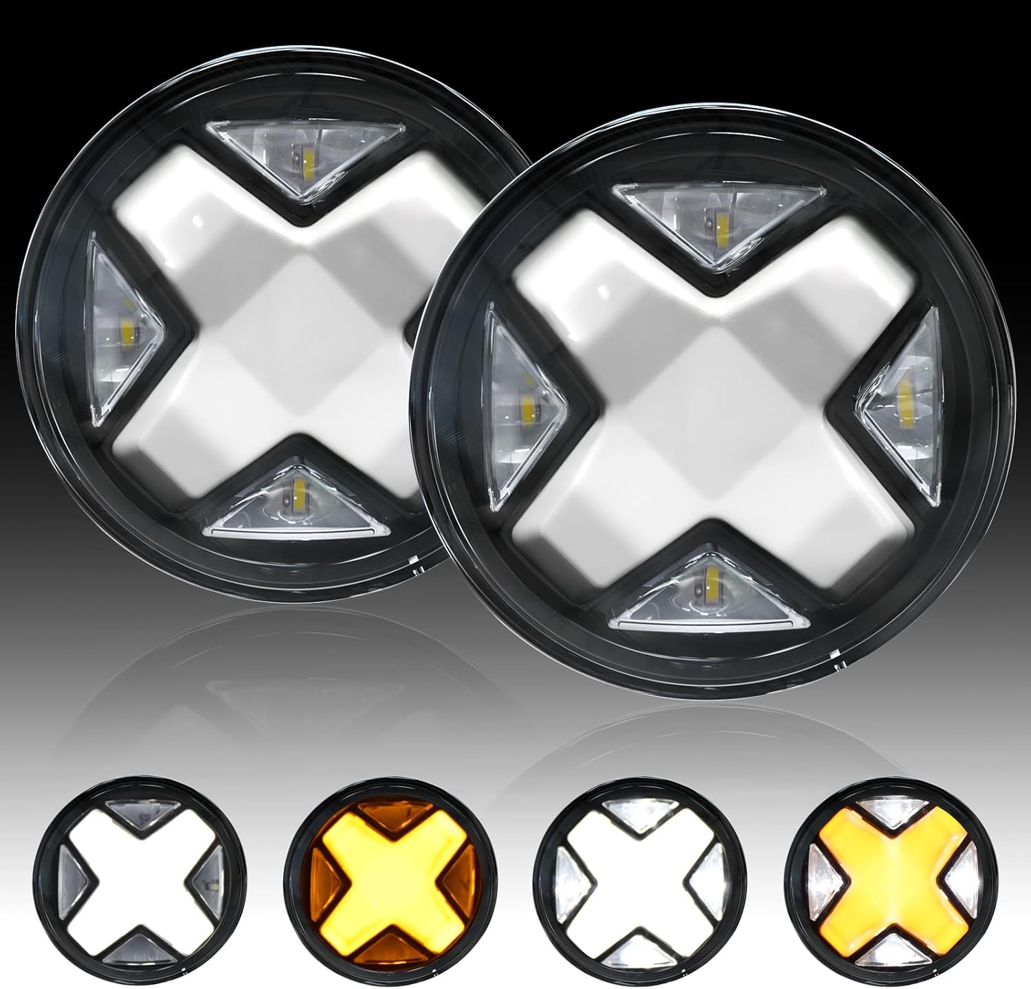 Mcooo LED Fog Lights with DRL & turn singal Assembly Compatible With 2005-2011 Tacoma,2007-2013 Tundra,2004-2006 Solara,2008-2015 Sequoia Clear Lens 1Pair Upgraded Modified Lamps