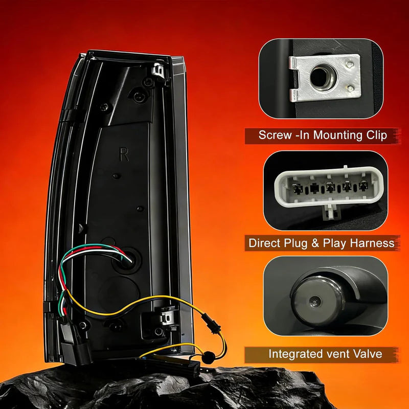 MCOOO LED Tail Lights for 1988-1999 Chevrolet GMC C/K Pickup Truck – Sequential Turn Signal Rear Brake Reverse Lamps Fit Silverado Tahoe Suburban Sierra Yukon