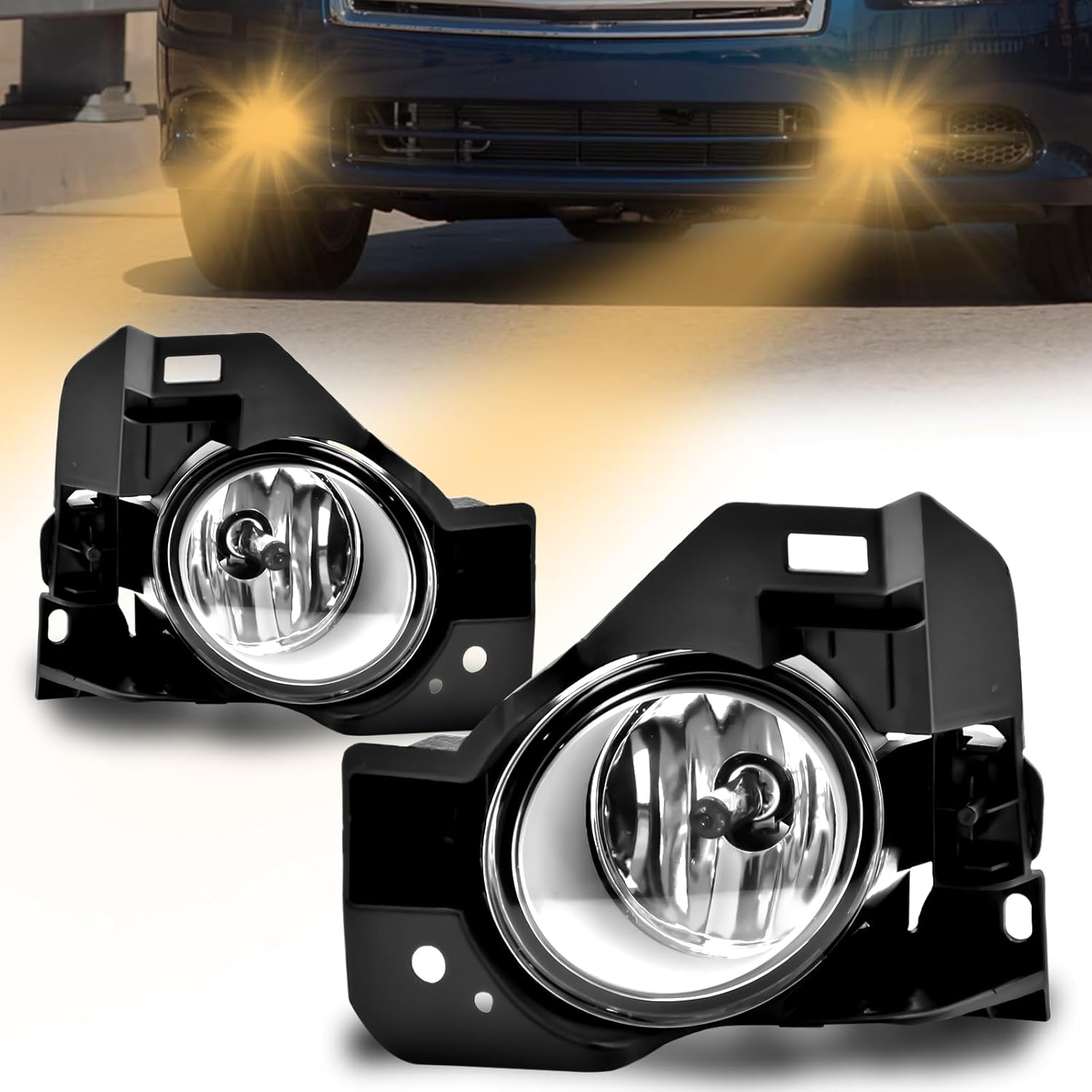 Mcooo Halogen Fog Lights,Compatible with 2009-2014 Nissan Maxima,Front Bumper Fog Lamp with Switch Wiring Harness Kit, neblineros para autos delantero, faros antiniebla