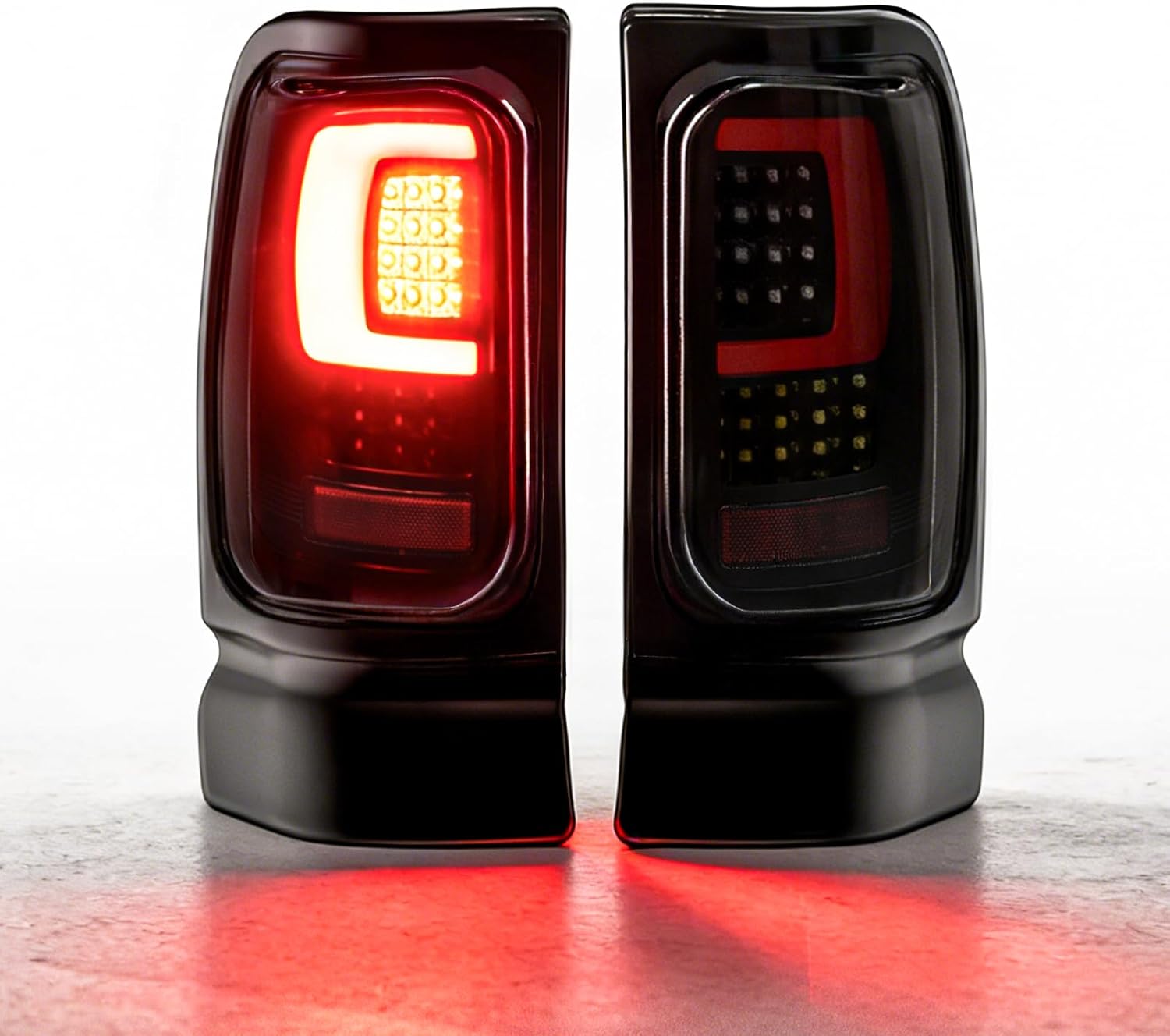1994-2001 Dodge Ram 1500 / 1994-2002 Ram 2500/3500 LED Tail Lights | C-Shape Running Light