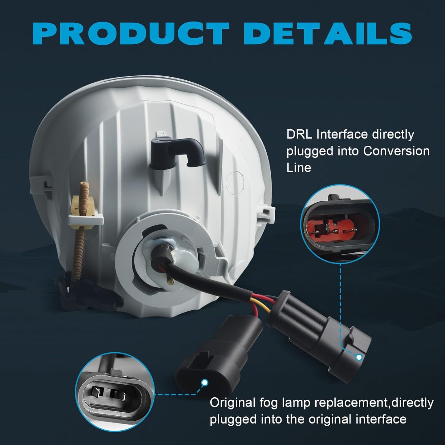 mcooo LED Fog Lights for 2006 2007 2008 2009 Toyota 4Runner, Front Driving Fog Light Lamps | Assembly Replacement Kit | Clear Lens