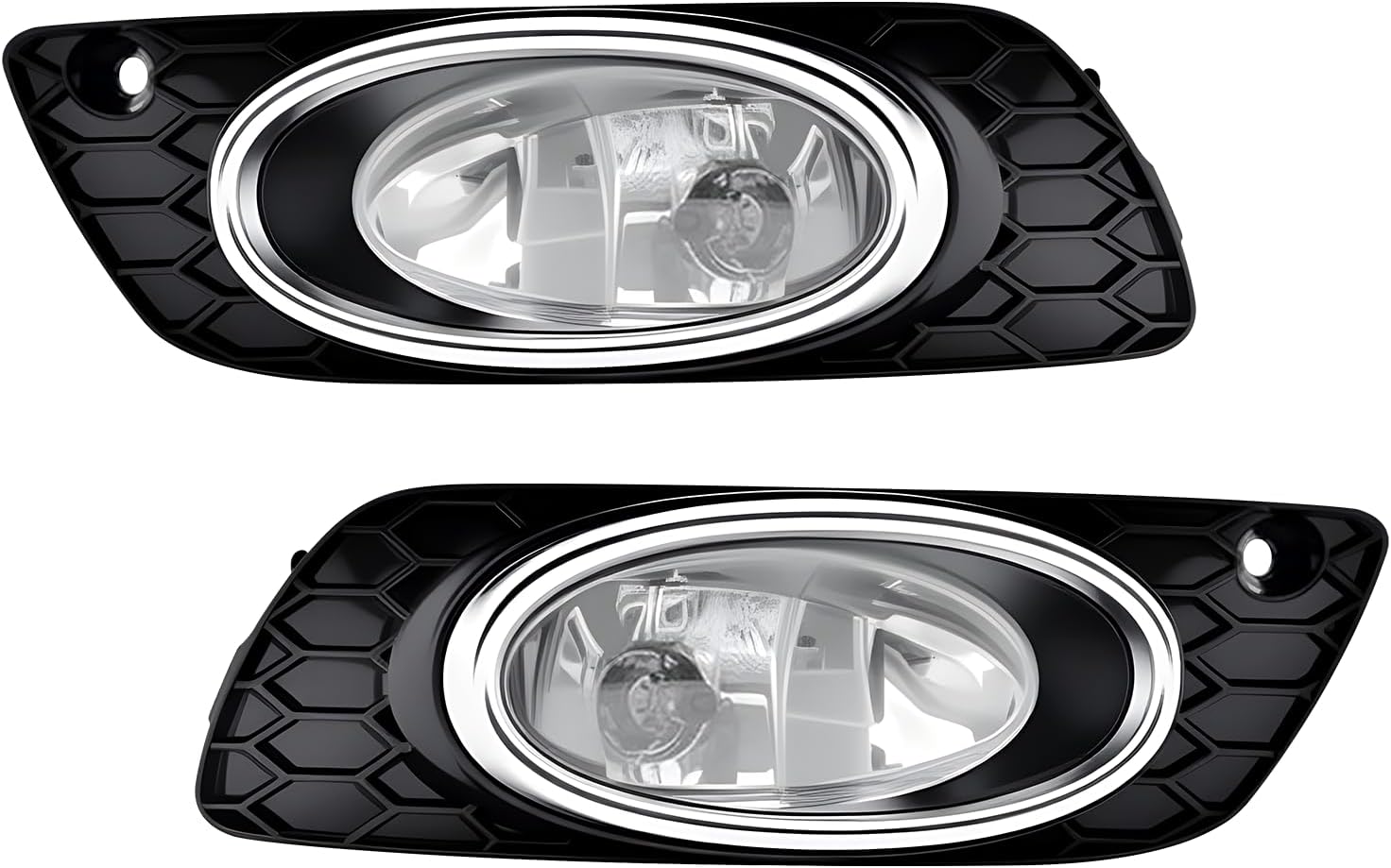 Mcooo Fog Lights Compatible with 2012 Honda Civic 4DR Front Fog Lamps Assemblies with Switch and Wiring Harness 1 Pair of Fog Lights