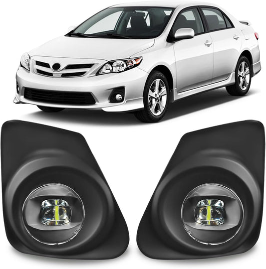 mcooo LED Fog Lights Assembly Compatible with Toyota Corolla 2011 2012 2013, Bumper Driving Fog lamp Replacement, DOT Certified - 1 pair