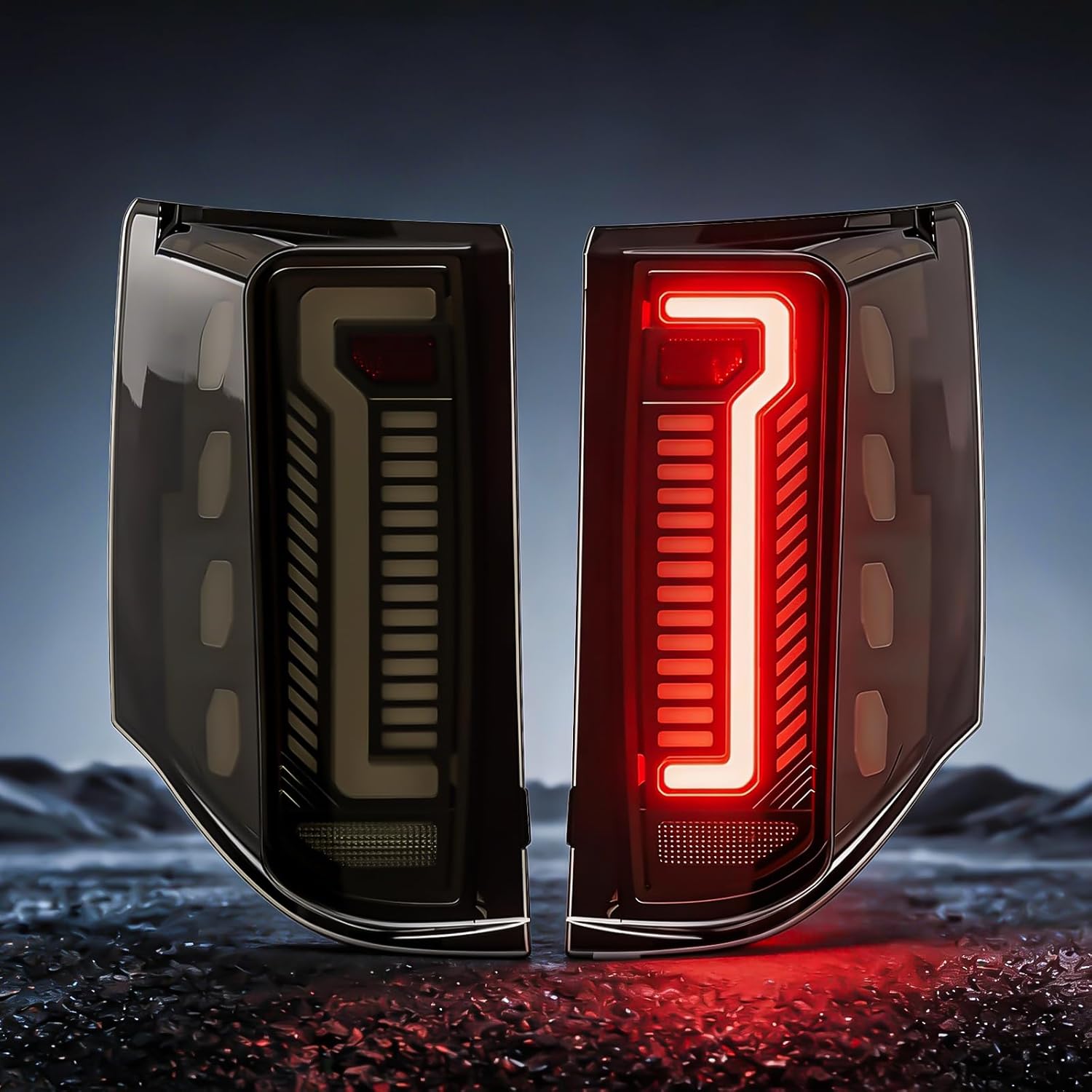 2011-2020 Dodge Grand Caravan Sequential LED Tail Lights Assembly – Start-Up Animation, Dynamic Turn Signal, Smoked