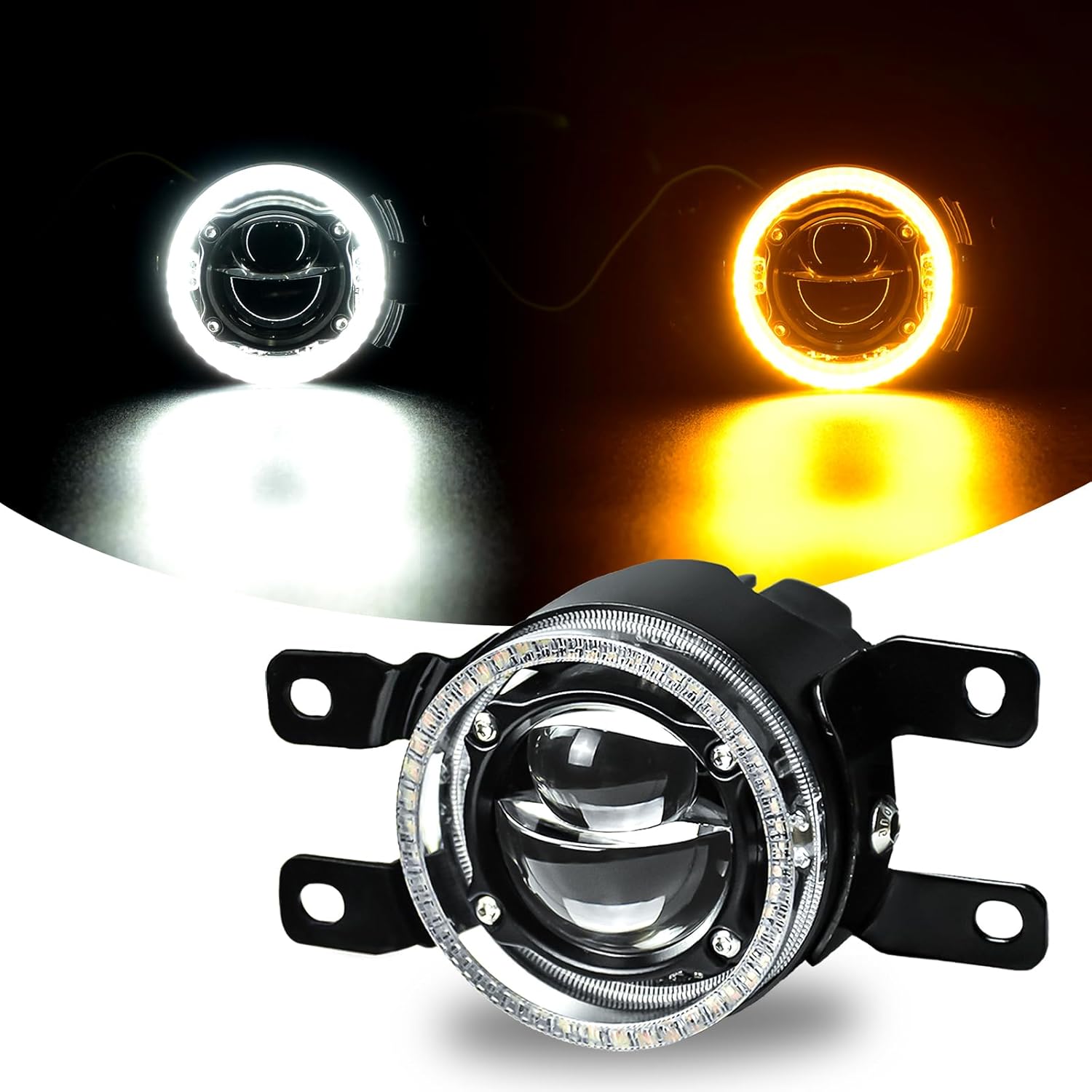 Mcooo Laser Fog Lights with DRL Fit for Toyota 07-13 Camry,09-13 Corolla,10-11 Prius,06-12 RAV4,08-10 Highlander,12-16 Tacoma Upgrade and Modified 1 Pair Fog Lights Assembly, Front Bumper Driving Fog Lamps