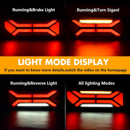 Full Tail Lights for 2019-2024 Suzuki Jimny with Start Up Sequence,Dynamic Turn Signal,Unique Appearance Design, Reverse Brake Tail Lamp Rear Lights Assembly