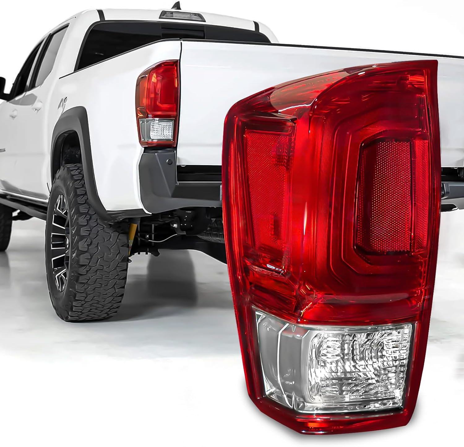 Mcooo Tail Light Housing for 2016-2023 Toyota Tacoma, Driver Side Rear Tail Light Replacement - Left Tail Lamp