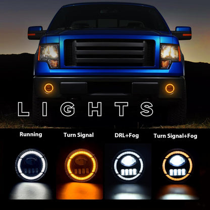 Led Fog Lights with DRL/Turn Signal for Ford F150 2006 2007 2008 2009 2010 2011 2012 2013 2014 Bumper Driving Fog Lamp