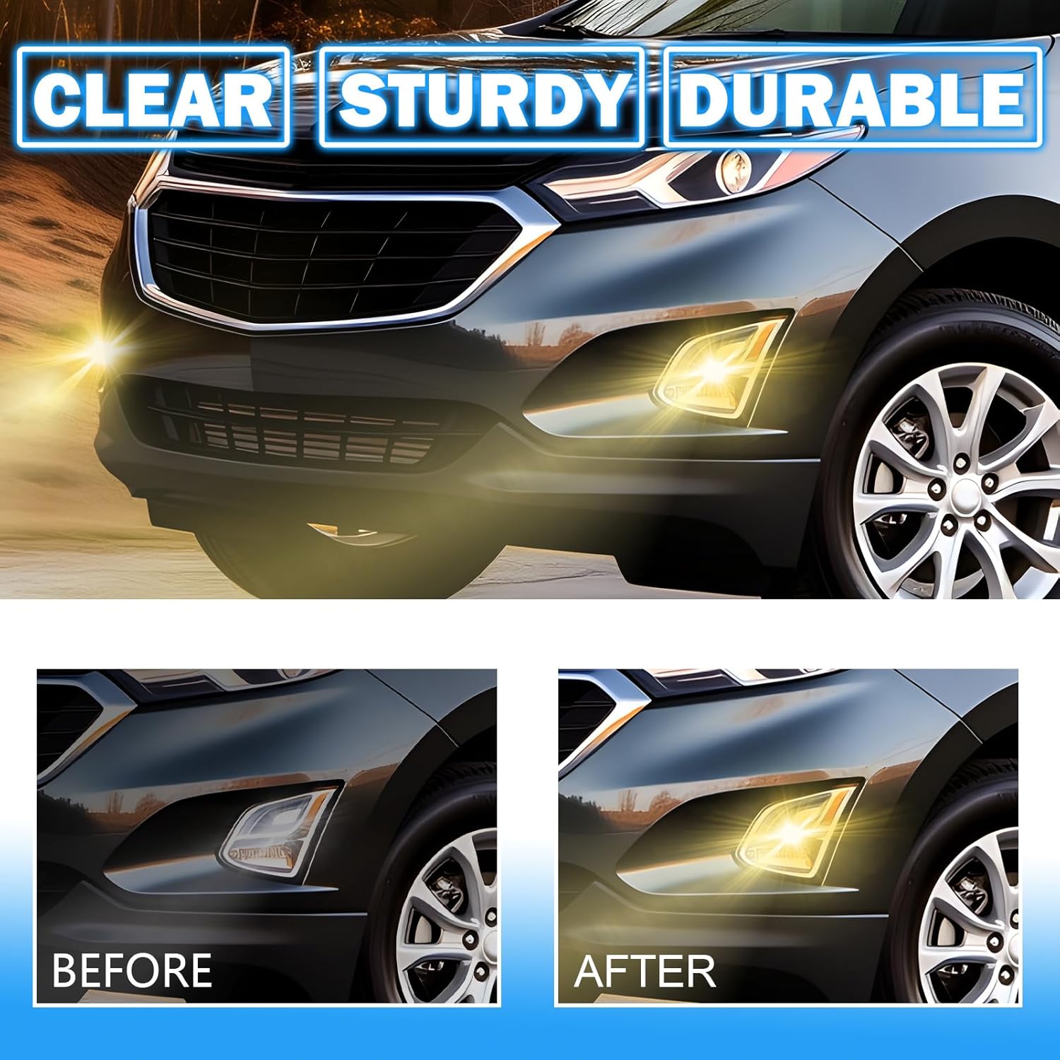 MCOOO Fog Light Assembly Left Driver Side for 2018-2021 Chevrolet Equinox – Front Bumper Driving Fog Lamp Replacement