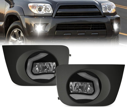 mcooo LED Fog Lights for 2006 2007 2008 2009 Toyota 4Runner, Front Driving Fog Light Lamps | Assembly Replacement Kit | Clear Lens