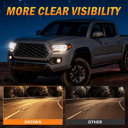 mcooo Halogen Fog Lights,Compatible with 2016-2023 Toyota Tacoma(Fits SR,SR5 Model Only), Front Bumper Driving Light, with Wiring Harness, Switch,Easy to Install (Black Bezels)