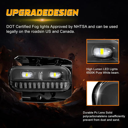 Fog Lights for 1999-2003 Ford F150 1999-2003/1999-2002 Expedition / 1999 F250 Pickup Upgrade and Modified 1 Pair Led Fog Lamp