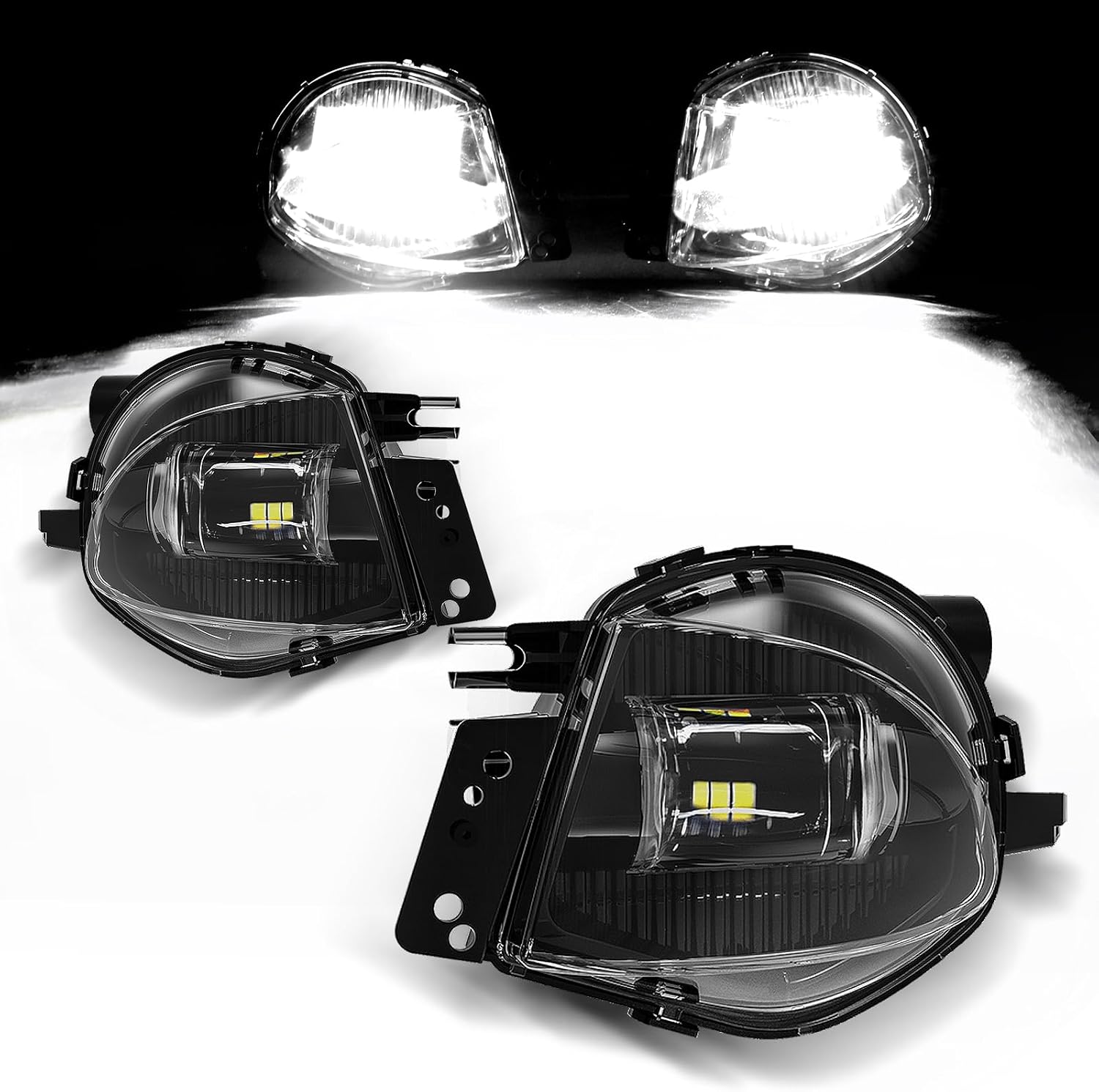 mcooo Led Fog Lights for 06-08 BMW E90 3 Series 323i 325i 325xi 330i 330xi 335i 335xi 328i 328xi 2006 2007 2008 Upgrade LED Fog Lights 1 Pair