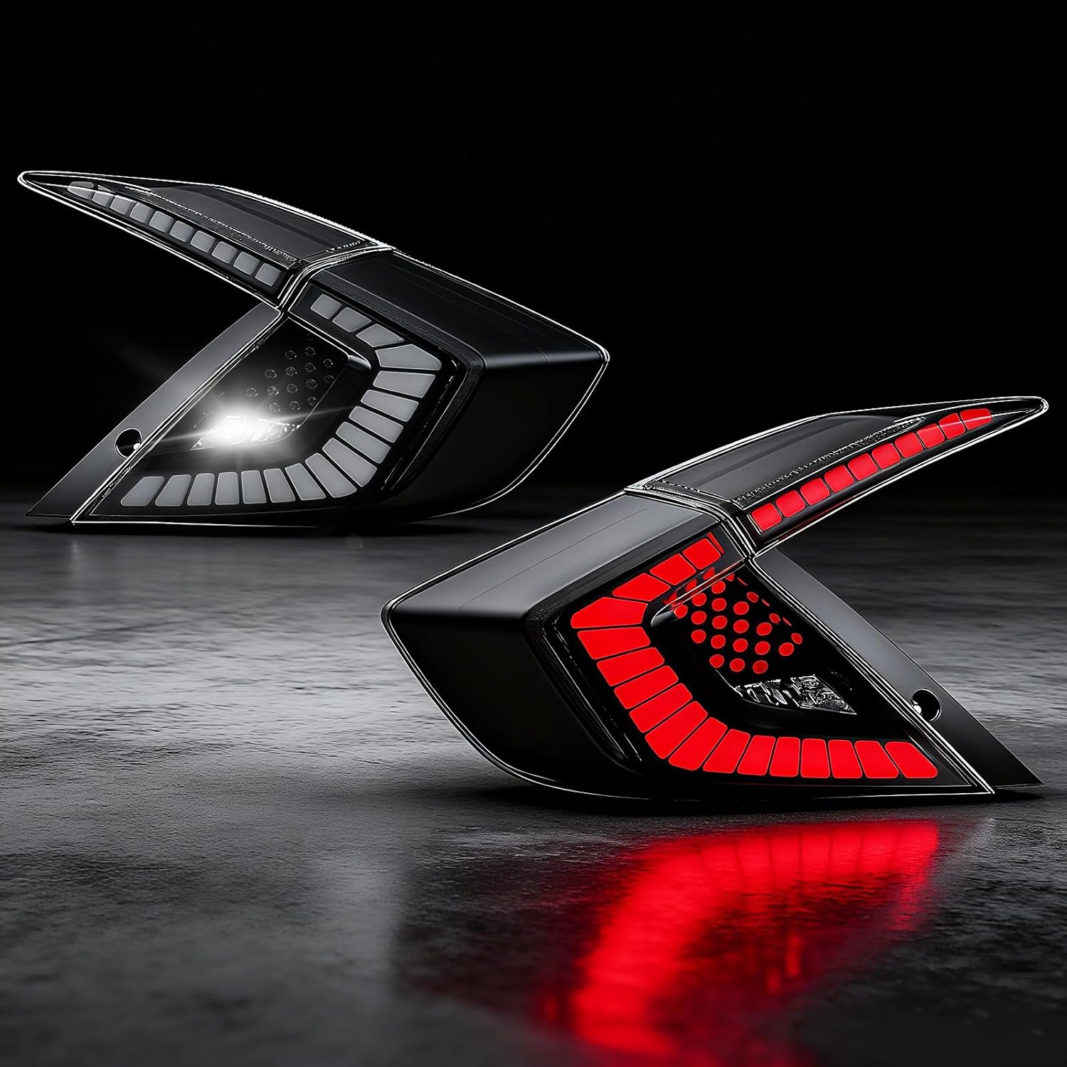 Mcooo Sequential LED Tail Lights Compatible with Honda Civic 10th Gen Sedan 2016-2021, Not for Hatchbacks, Starting Animated Tail Light Assembly, Brake Turn Signal Lights, Reverse Lights, Parking Light