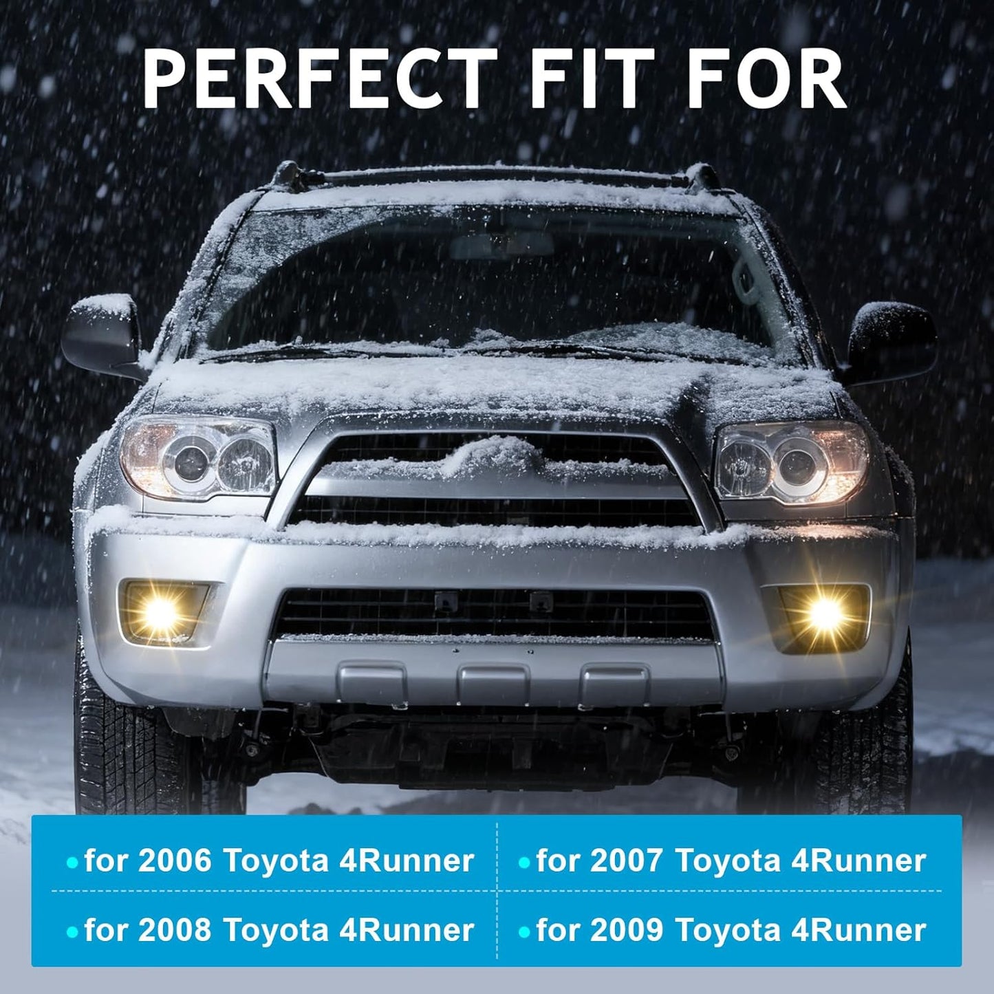 mcooo Fog Lights for 2006 2007 2008 2009 Toyota 4Runner, Front Driving Fog Light Lamps with 9006 Halogen Bulbs, Assembly Replacement Kit