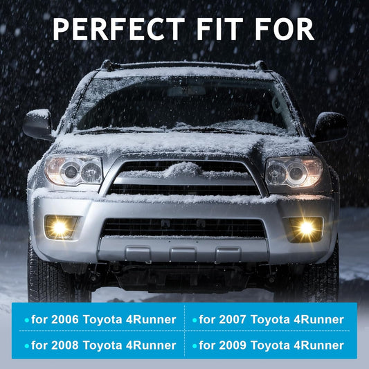 mcooo Fog Lights for 2006 2007 2008 2009 Toyota 4Runner, Front Driving Fog Light Lamps with 9006 Halogen Bulbs, Assembly Replacement Kit