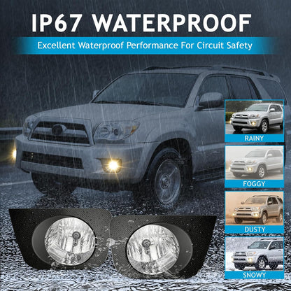 mcooo Fog Lights for 2006 2007 2008 2009 Toyota 4Runner, Front Driving Fog Light Lamps with 9006 Halogen Bulbs, Assembly Replacement Kit