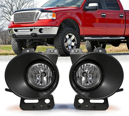 mcooo Front Driving Fog Lamps Assembly Fit for 2005 2006 2007 2008 Ford F150, 2006-2010 Lincoln Mark LT,DOT Certified - 1 Pair（Halogen Bulbs）