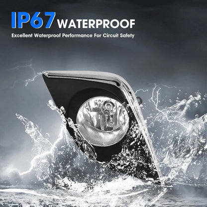 mcooo Fog Lights Assembly Compatible with 2014 2015 2016 Corolla/Altis CE ECO L LE, Bumper Driving Fog lamp Assembly Replacement (Halogen Fog Lights)