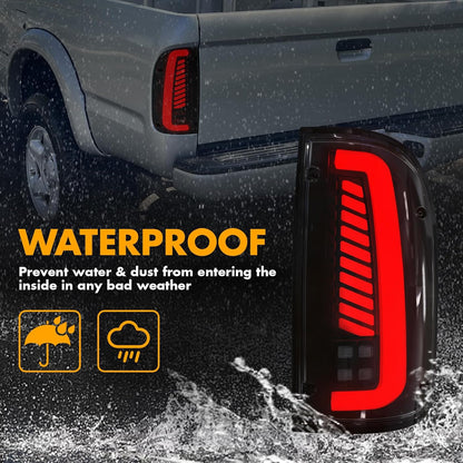 Sequential Full LED Tail Lights Compatible With 1995-2000 Toyota Tacoma,with Starting Animated, Dynamic Turn Signal, Smoked Lens, Brake Lamps Set Left+Right Replacement