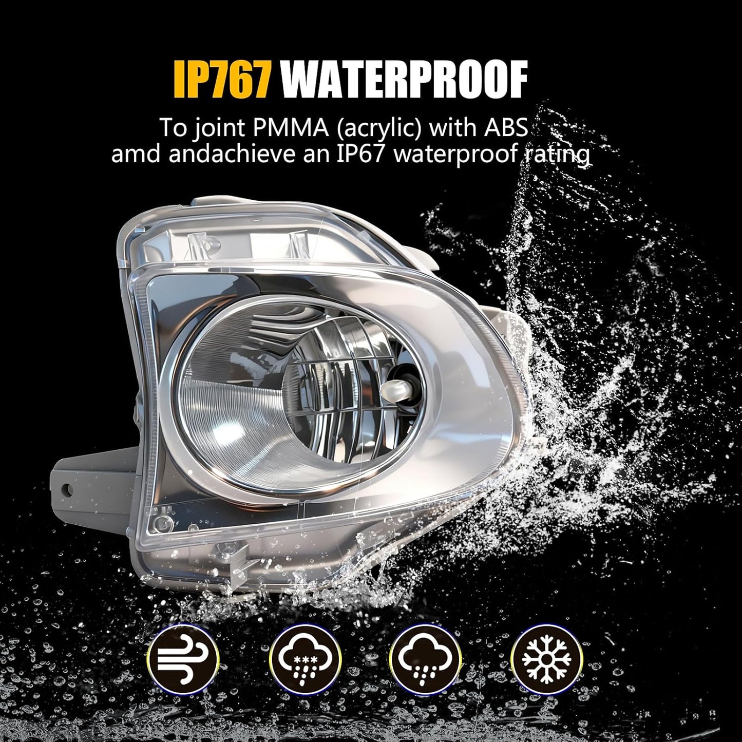 mcooo Fog Lights Compatible with 2010 2011 2012 Lexus ES350 Upgrade and Modified 1 Pair Fog Lamp, Fog Light Assembly