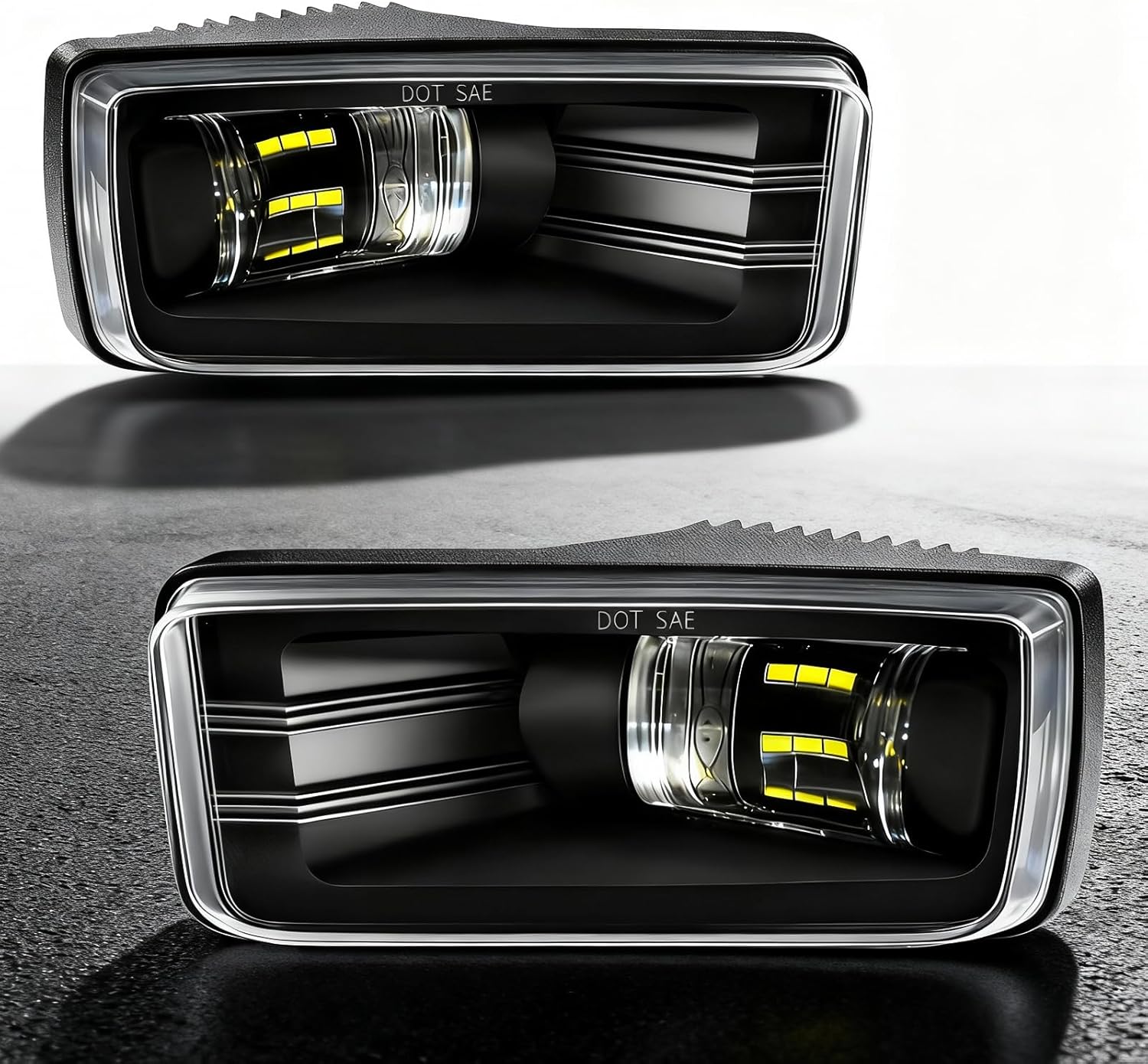 Mcooo LED Fog Lights for 2007-2015 Chevy Silverado, Suburban, Tahoe, 2007-2013 Avalanche, Pick Up Truck Fog Lamp Replacement with Fog Wiring Harness Switch