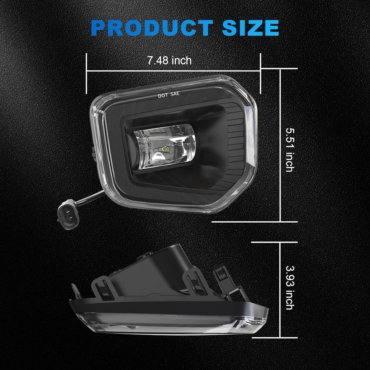 mcooo LED Fog Lights Assembly Compatible with Toyota Tacoma 2016 2017 2018 2019 2020 2021 2022（for SR SR5 Model）, Front Driving Fog Lamps Replacement Kit,DOT Certified - 1 Pair