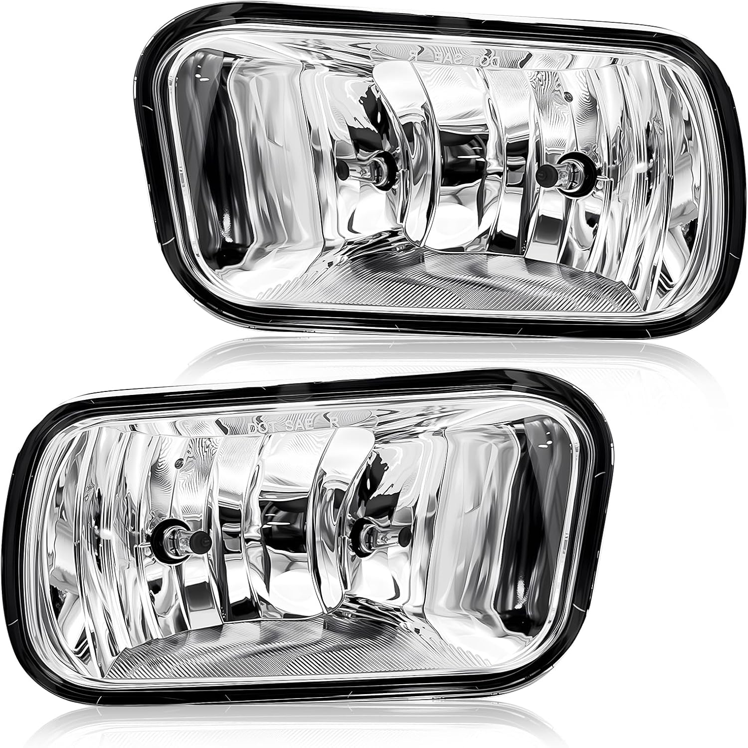 MCOOO Fog Light fit for 2013 2014 2015 2016 2017 2018 Dodge Ram 1500 Pickup 2019 2020 2021 RAM 1500 Classic(Not Fit for Rebel Model), A Pair Of Fog Lamps With 9006 12V 35W Halogen Bulbs