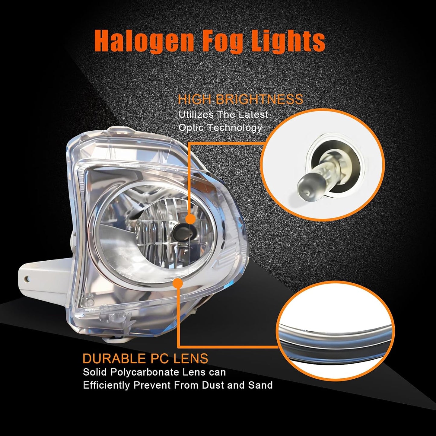 mcooo Fog Lights Compatible with 2010 2011 2012 Lexus ES350 Upgrade and Modified 1 Pair Fog Lamp, Fog Light Assembly