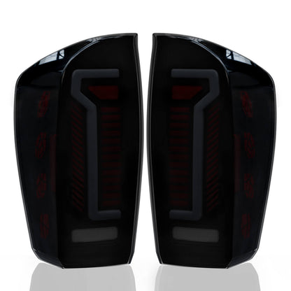 Full LED Tail Lights for 2016-2023 Toyota Tacoma with Smoked Lens & Dynamic Starting Animation (1 Pair)