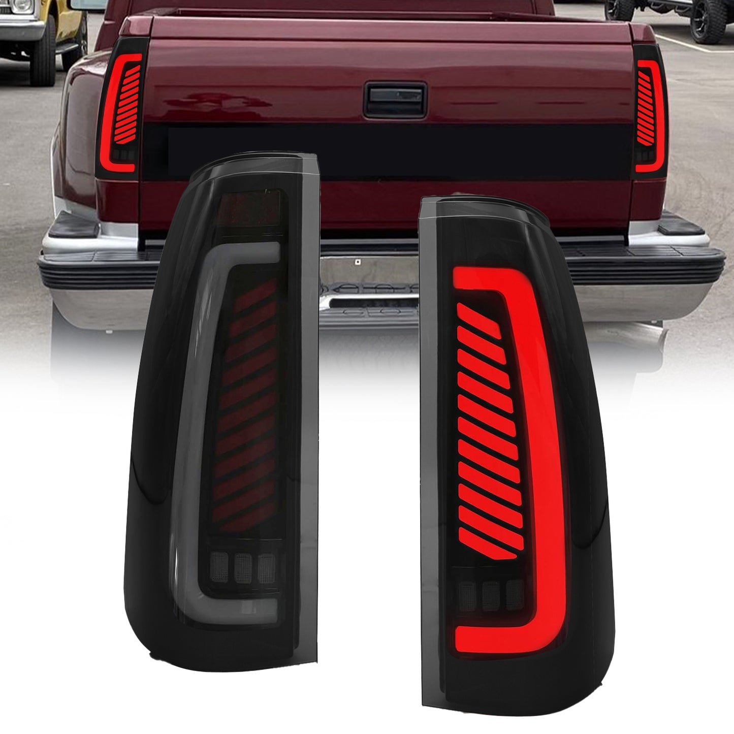 Chevrolet '88-'98 Silverado/Tahoe/Sierra/C10 Complete LED Tail LightConversion Kit TL-076-1A